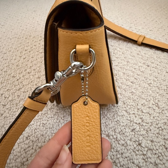 Coach Mustard Yellow Leather Crossbody Bag - Picture 3 of 10